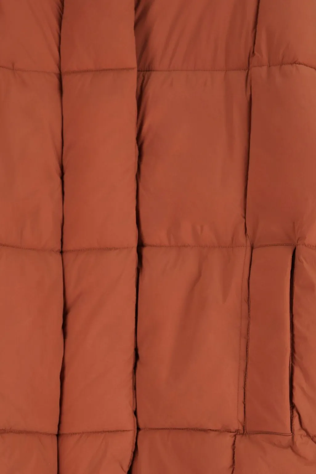 Bruine quilted puffer jas