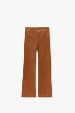 Bruine rib flared legging