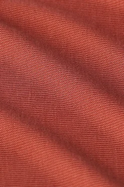Bruine rib jersey jurk