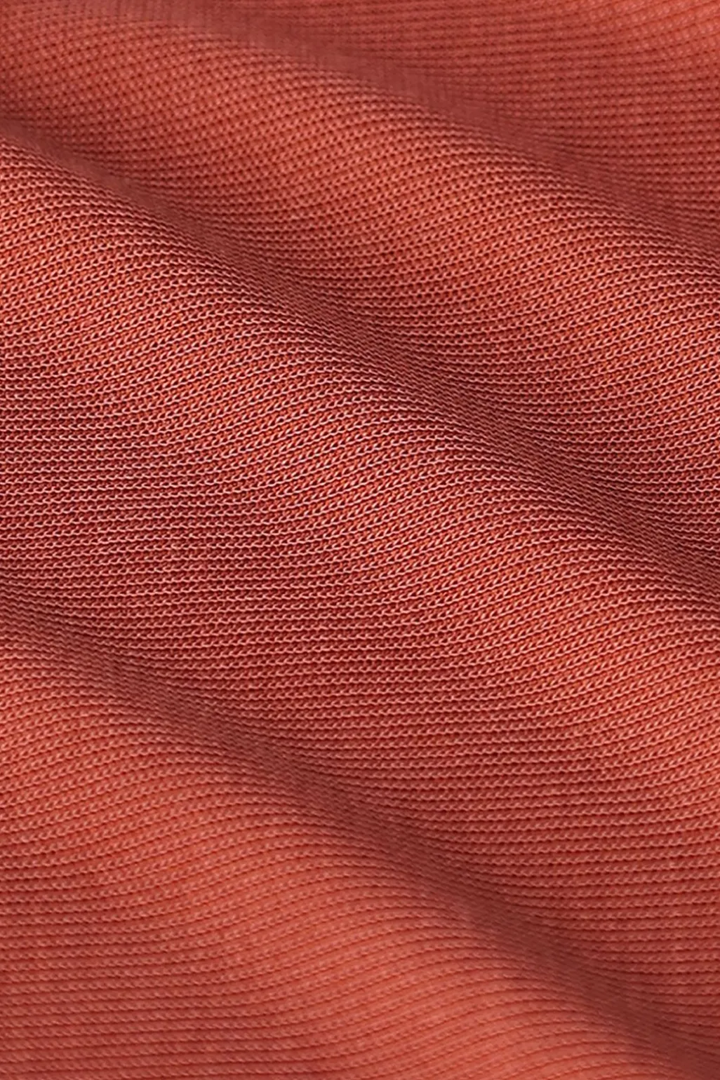 Bruine rib jersey jurk