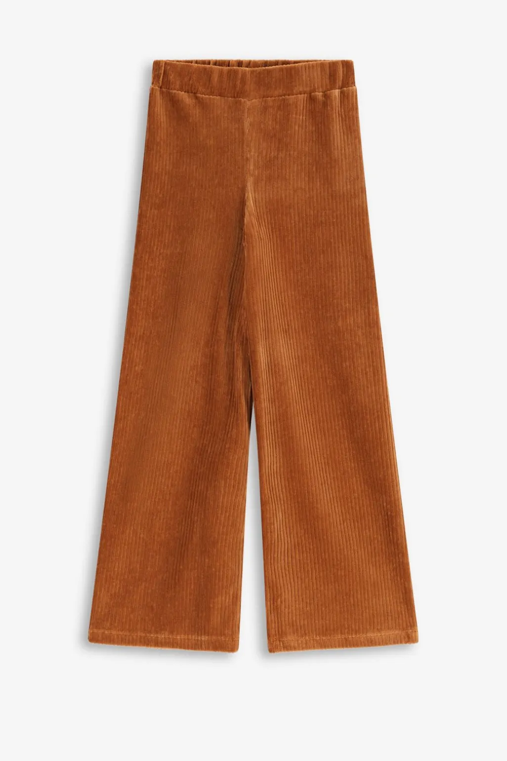 Bruine rib straight leg