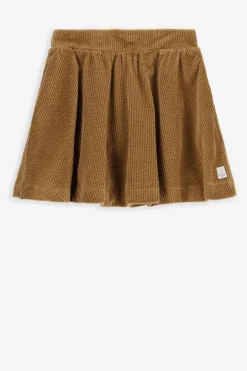 Bruine ribcord rok