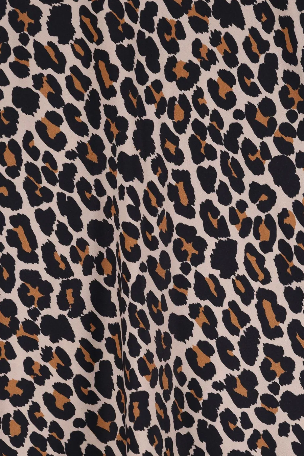 Bruine satijnen rok met leopard print