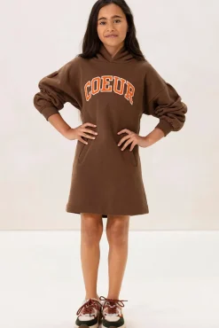 Bruine sweatjurk met artwork