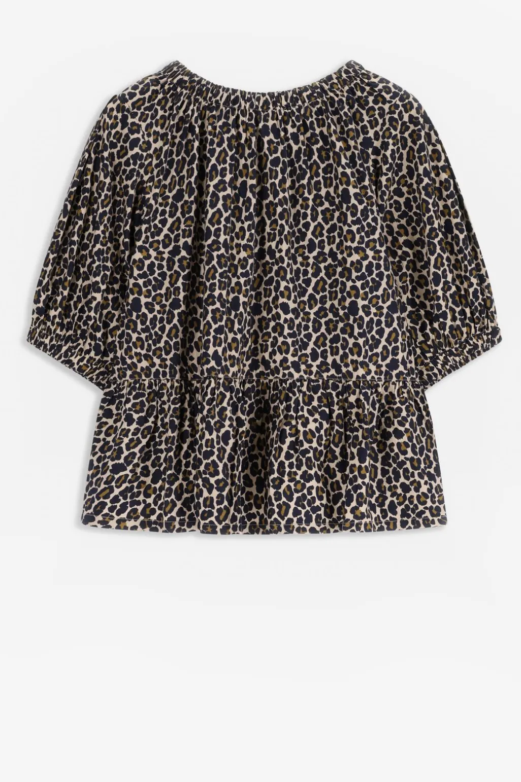 Bruine top met leopard print