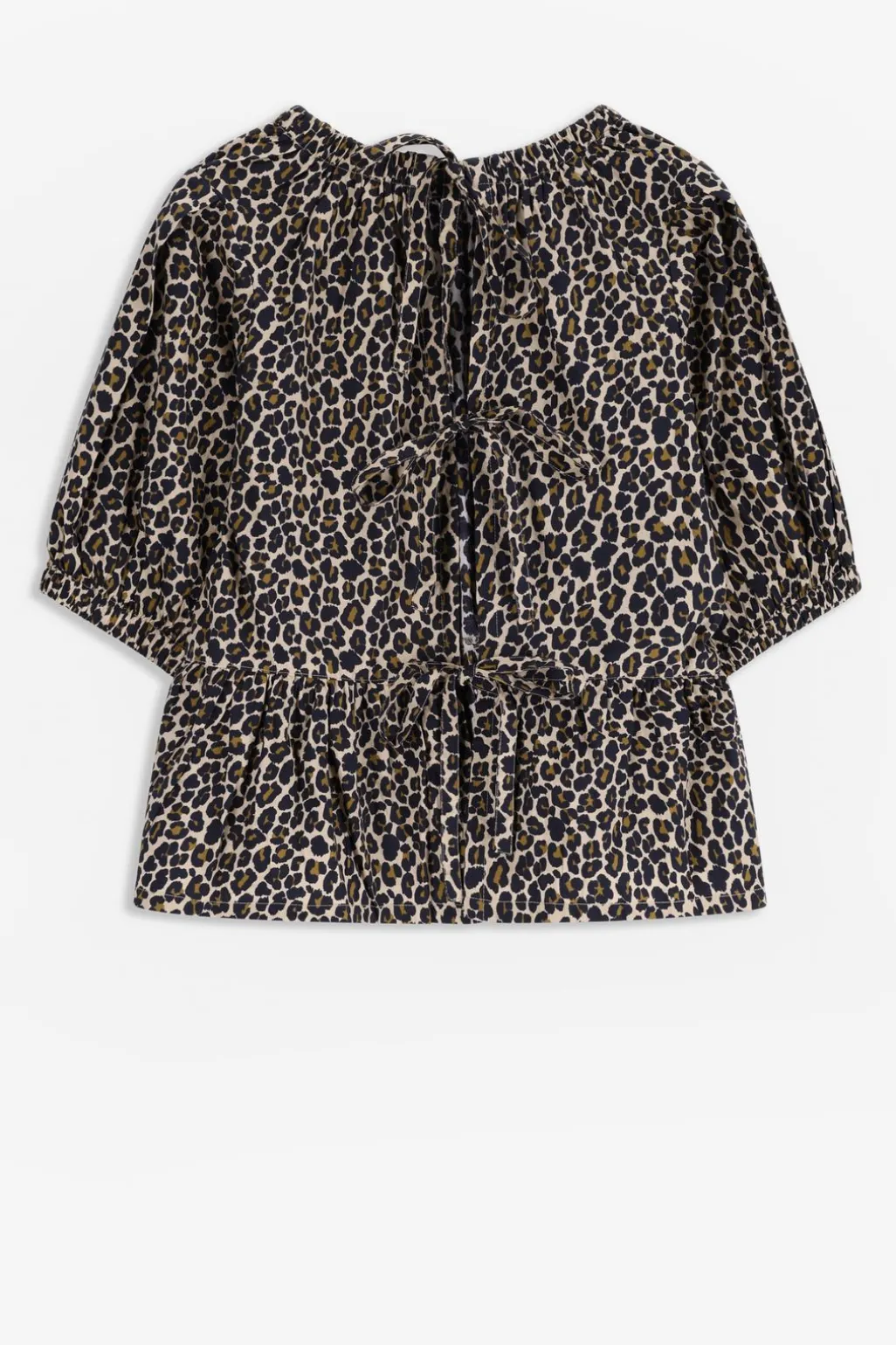 Bruine top met leopard print