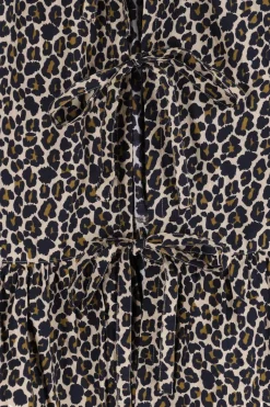 Bruine top met leopard print