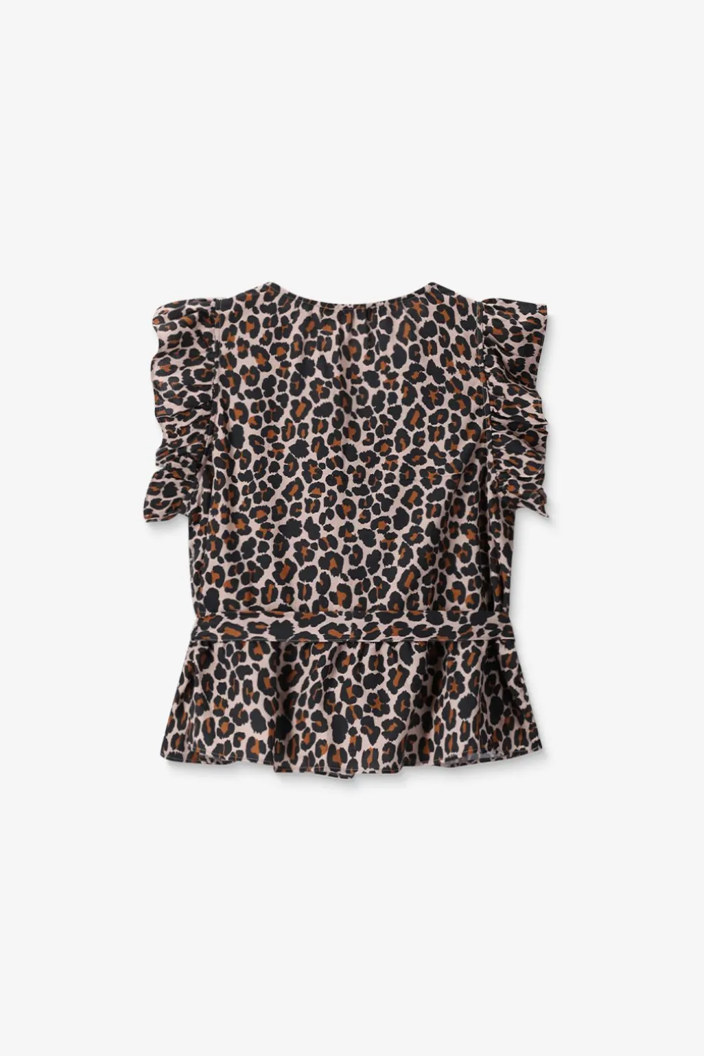 Bruine top met leopard print