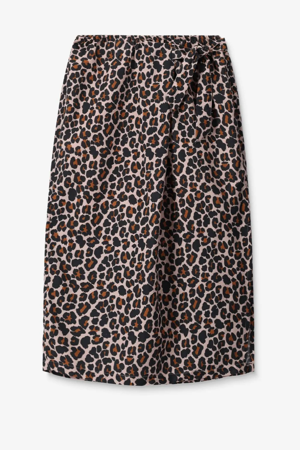Bruine wikkelrok met leopard print