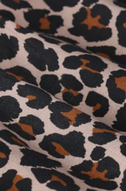 Bruine wikkelrok met leopard print