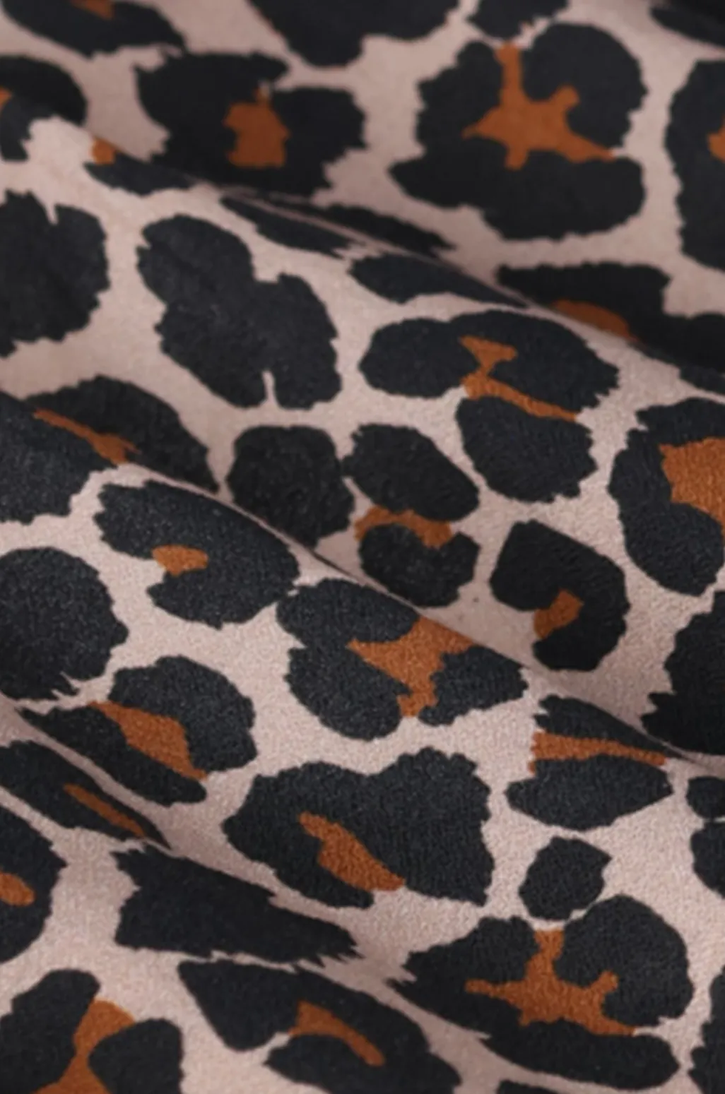 Bruine wikkelrok met leopard print