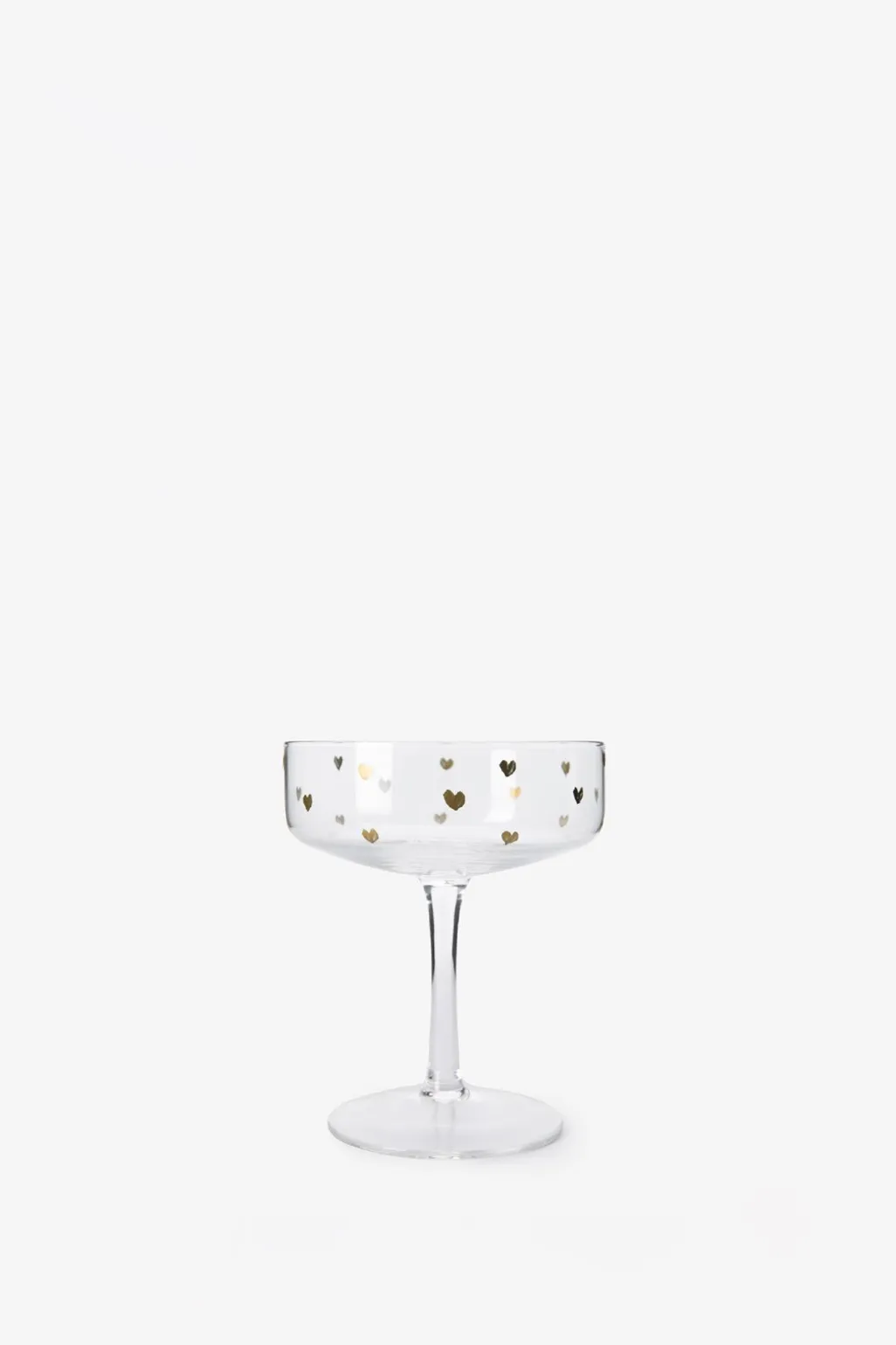 Champagneglazen met gouden hartjes