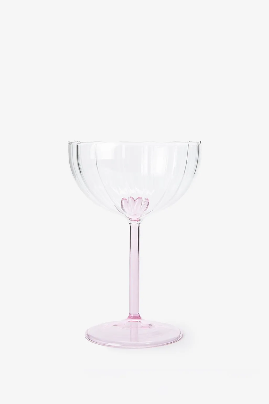 Champagneglazen met roze hartje aan de binnenkant