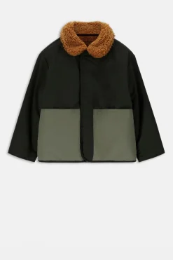 Colourblock reversible teddy jack