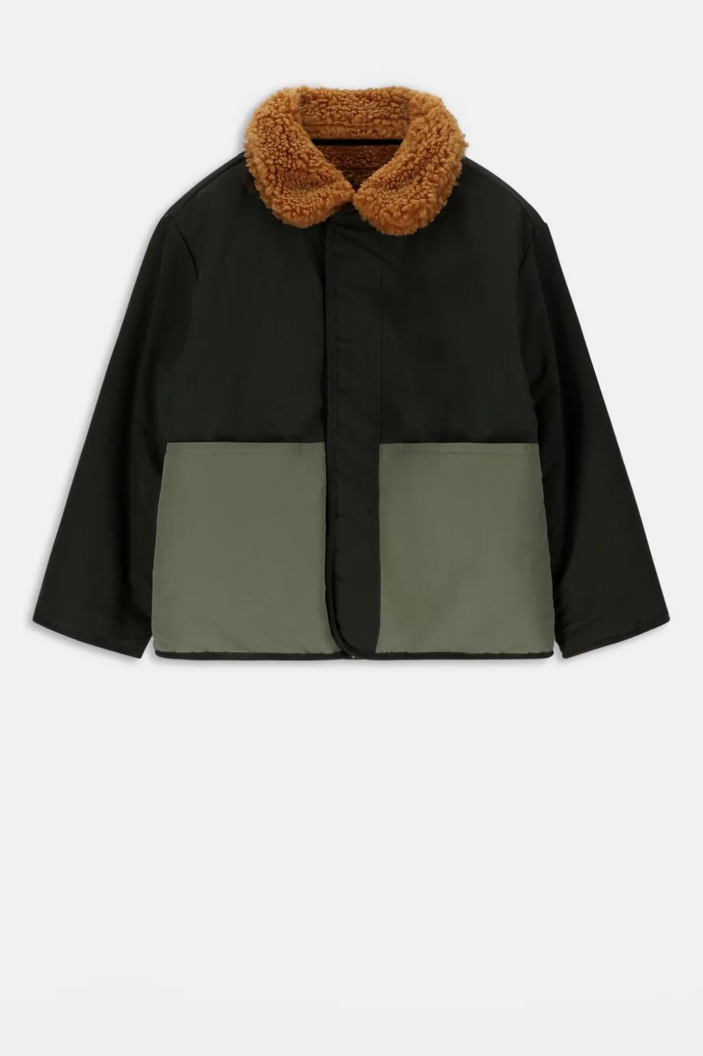 Colourblock reversible teddy jack