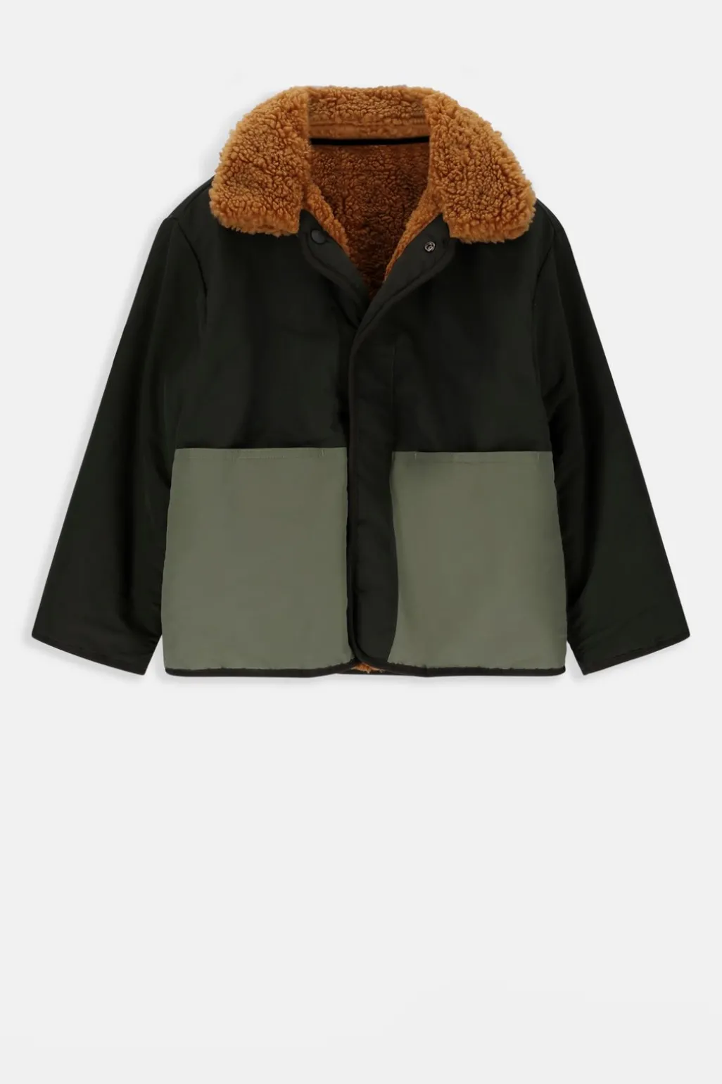 Colourblock reversible teddy jack