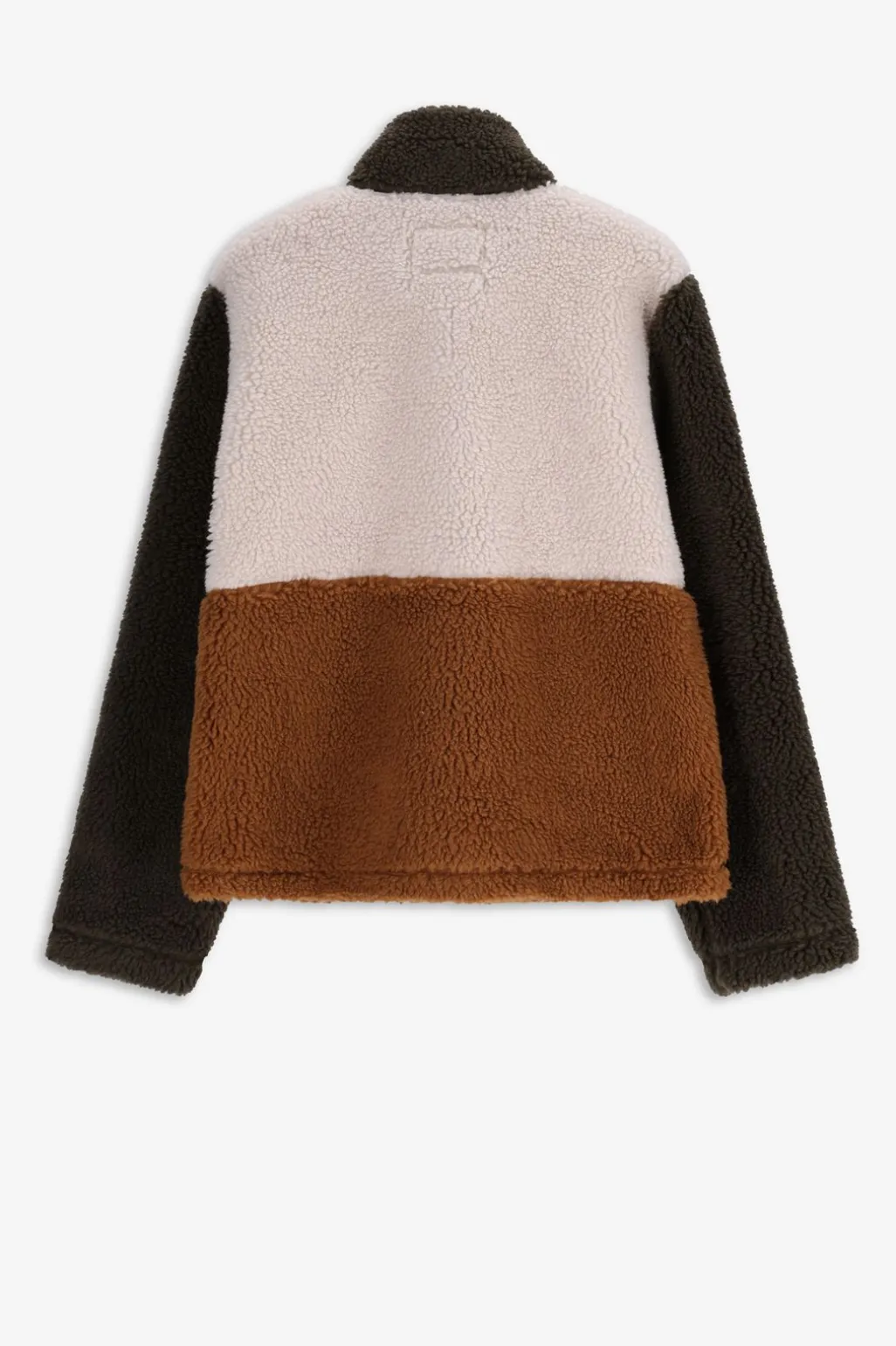 Colourblock teddy jas