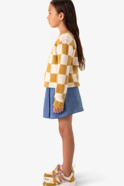 Denim rok met plooien