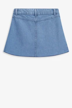 Denim rok met plooien