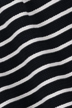Donkerblauw gestreept vest