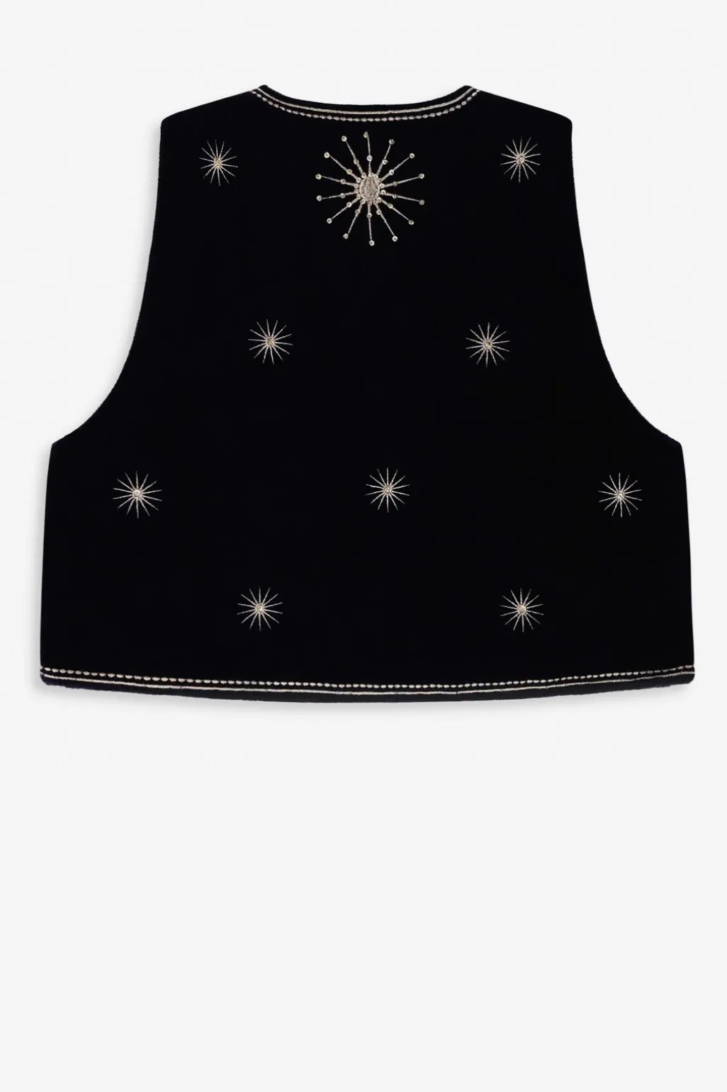 Donkerblauw gilet met embroidery