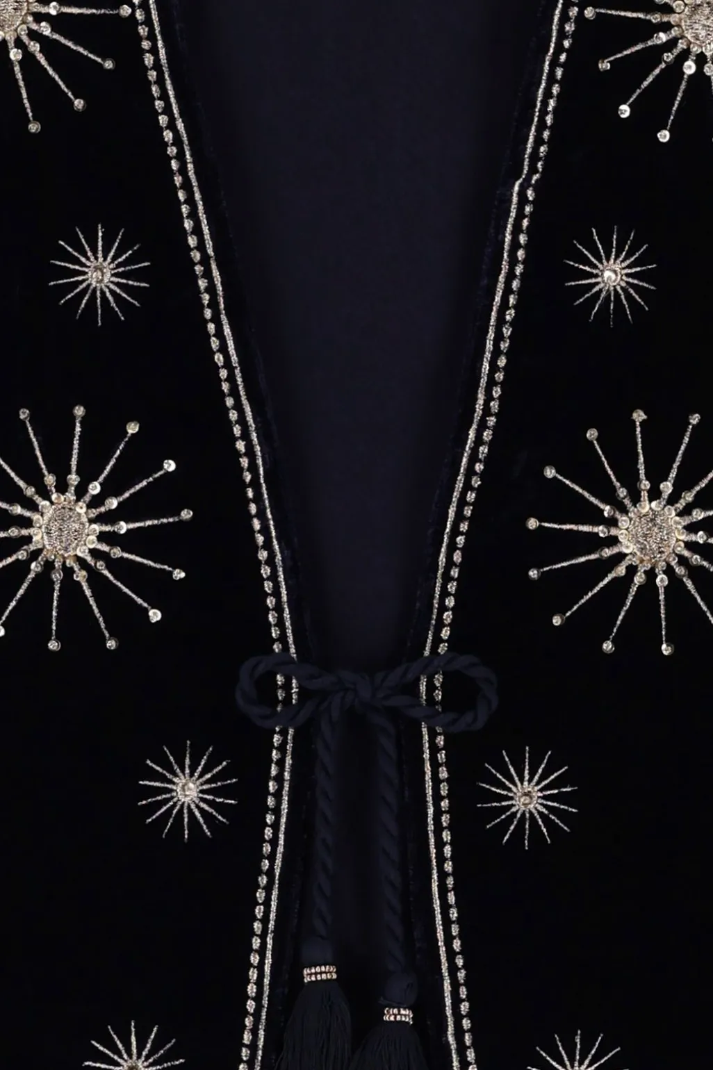 Donkerblauw gilet met embroidery