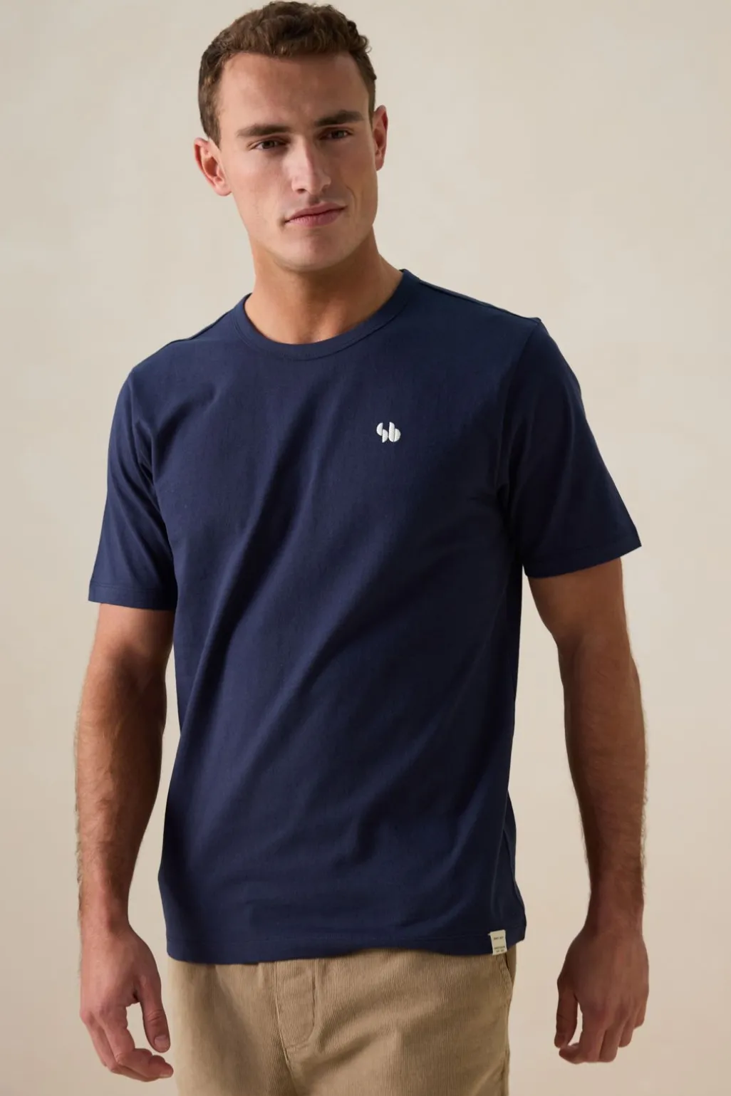 Donkerblauw T-shirt met logo