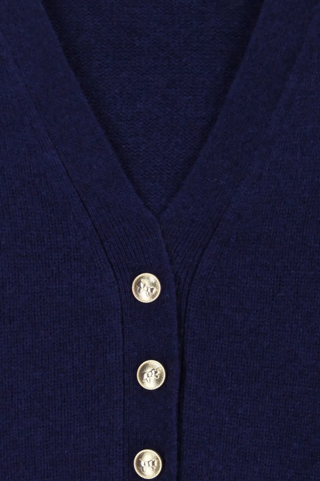 Donkerblauw vest met gouden knopen