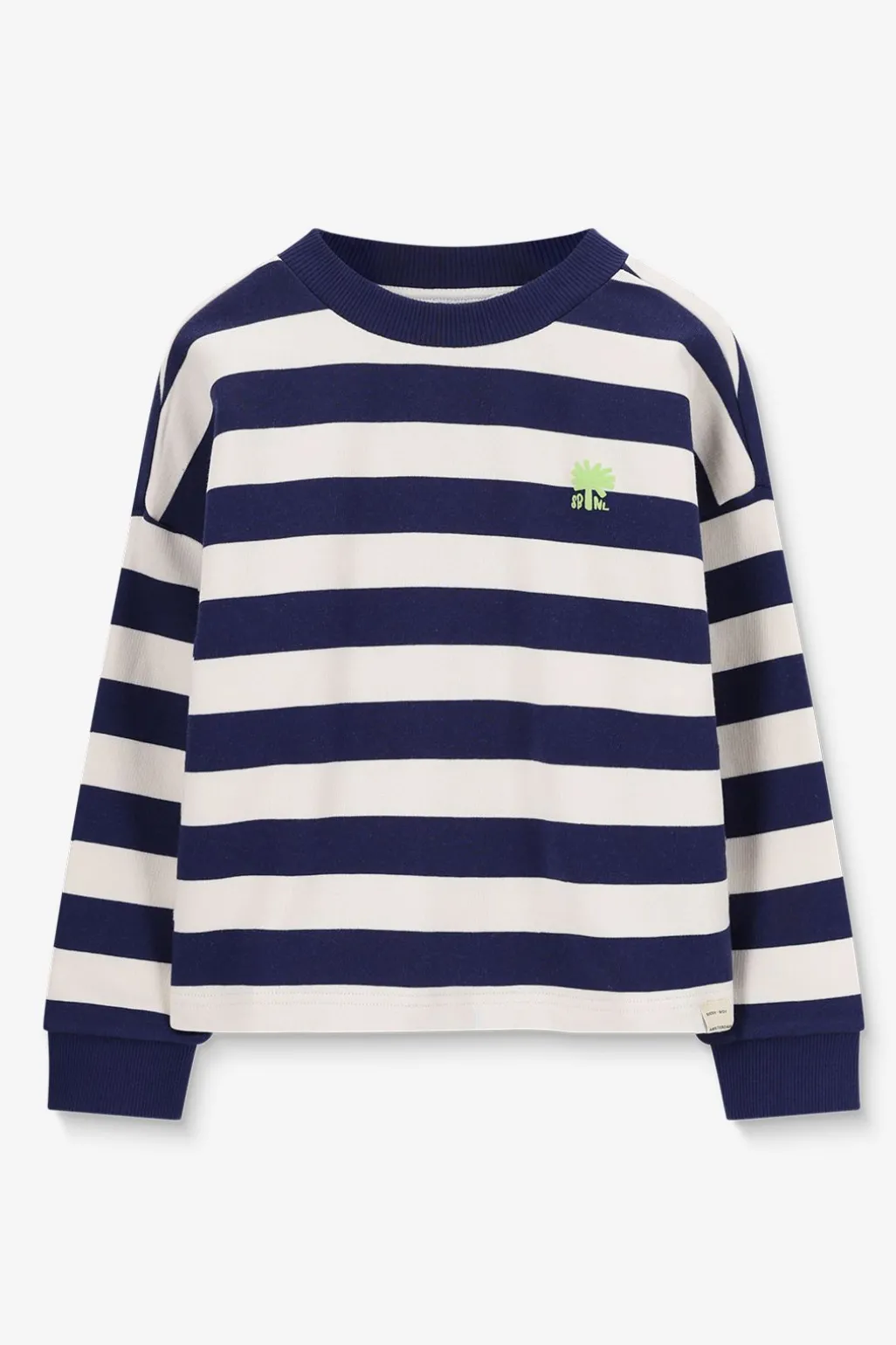 Donkerblauwe gestreepte sweater