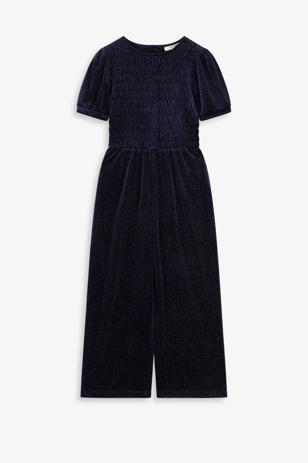 Donkerblauwe jumpsuit met glitters