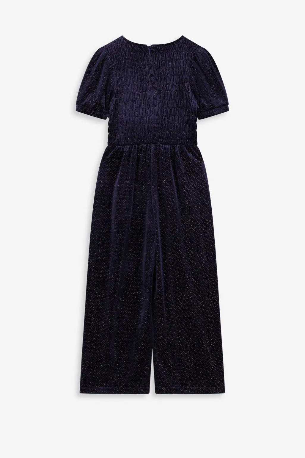 Donkerblauwe jumpsuit met glitters