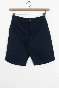 Donkerblauwe katoenen chino shorts