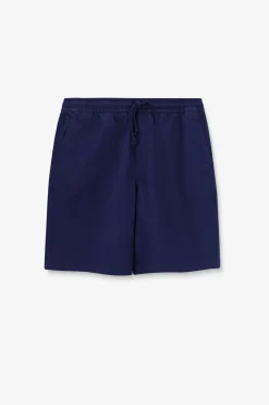 Donkerblauwe linnen short