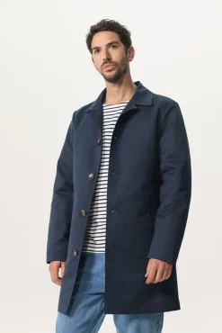 Donkerblauwe Mackintosh jas