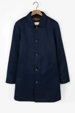 Donkerblauwe Mackintosh jas