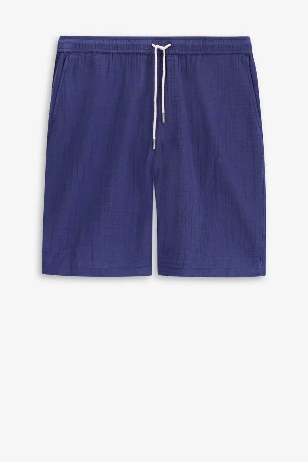 Donkerblauwe mousseline shorts