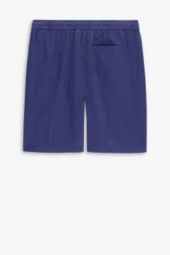 Donkerblauwe mousseline shorts
