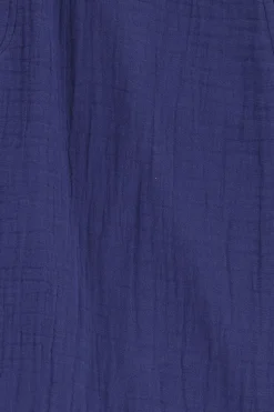 Donkerblauwe mousseline shorts