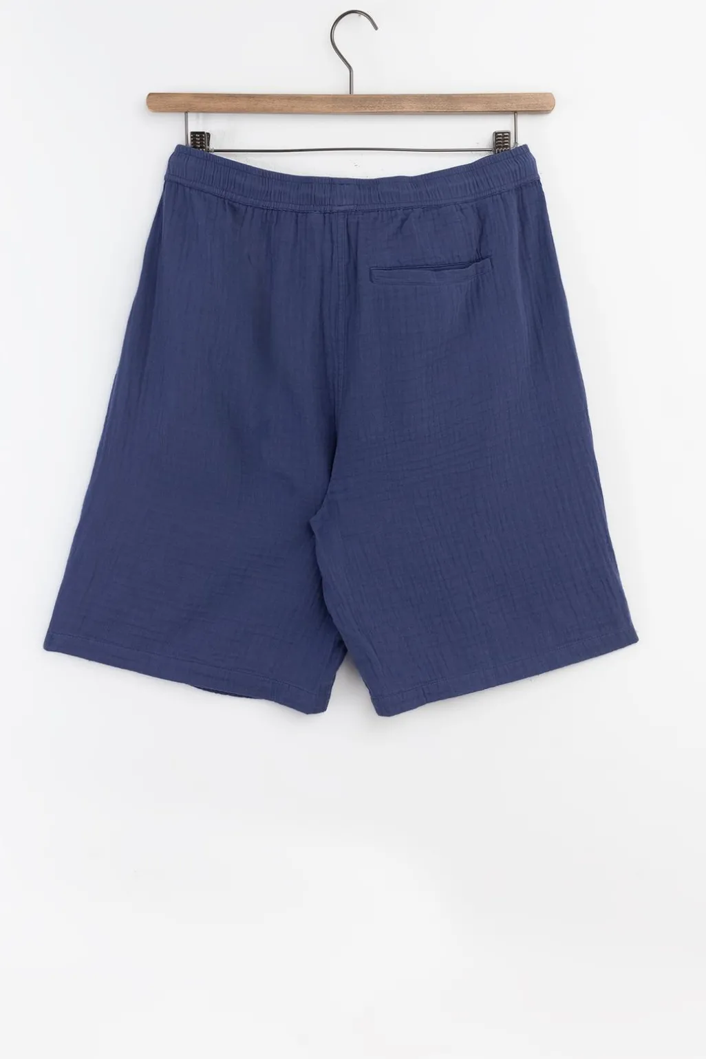 Donkerblauwe mousseline shorts
