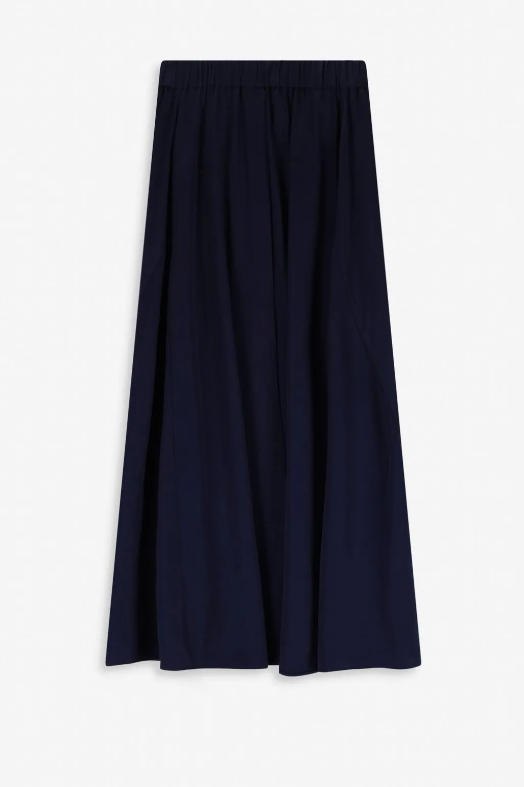 Donkerblauwe satijnen maxi rok
