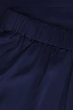Donkerblauwe satijnen maxi rok