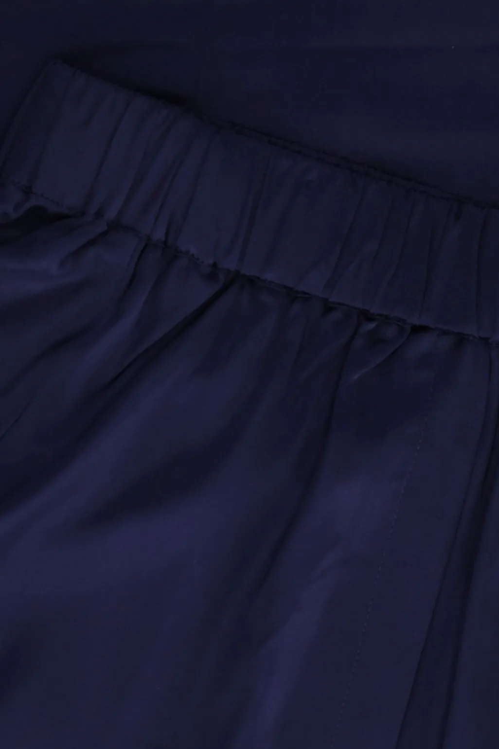 Donkerblauwe satijnen maxi rok