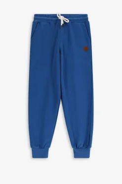 Donkerblauwe sweatpants met embroidery