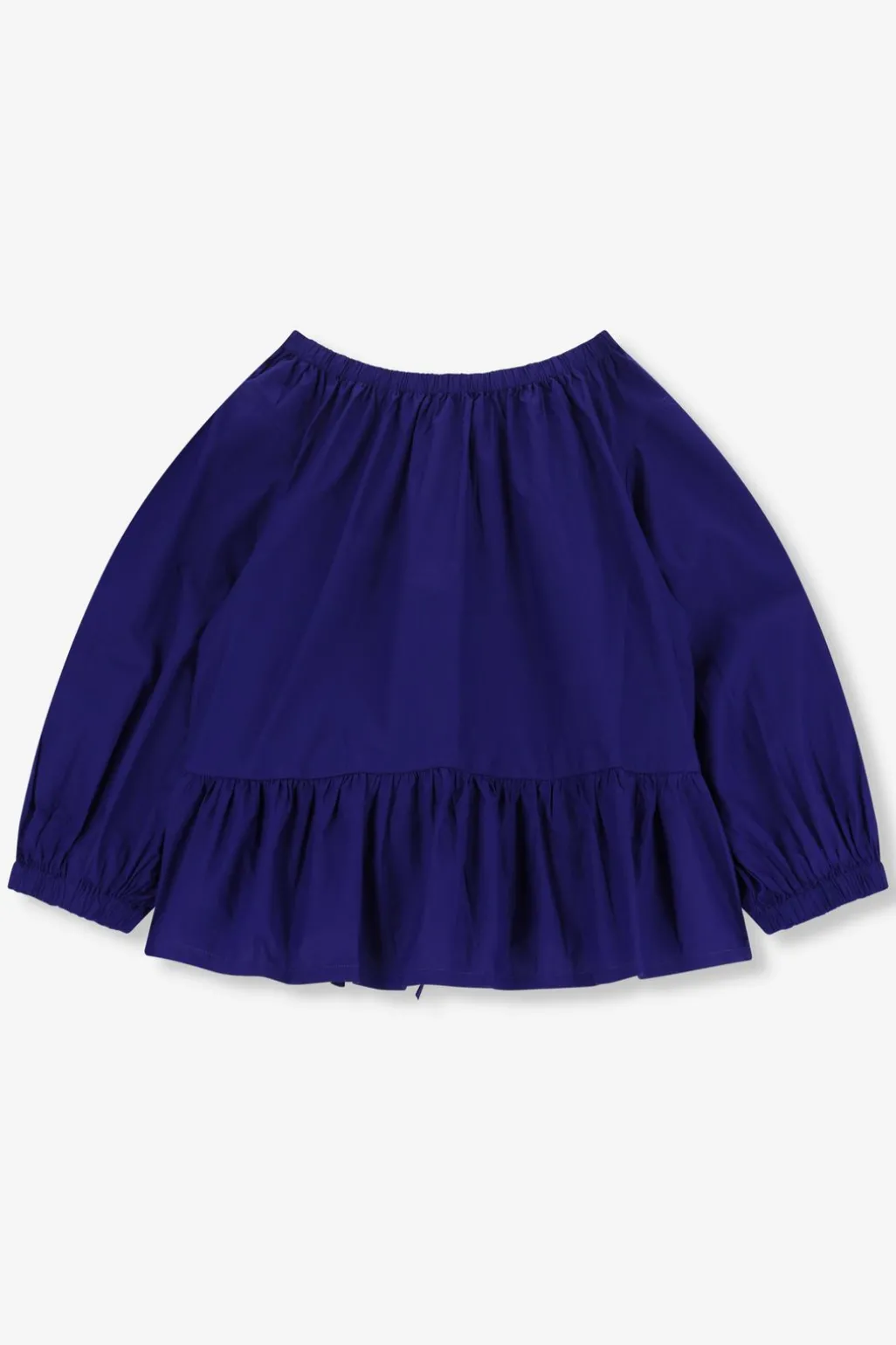 Donkerblauwe top met ruffle
