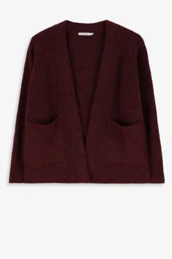 Donkerbruin openvallend vest