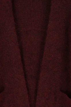 Donkerbruin openvallend vest