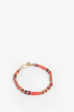 Donkerbruine beads armband