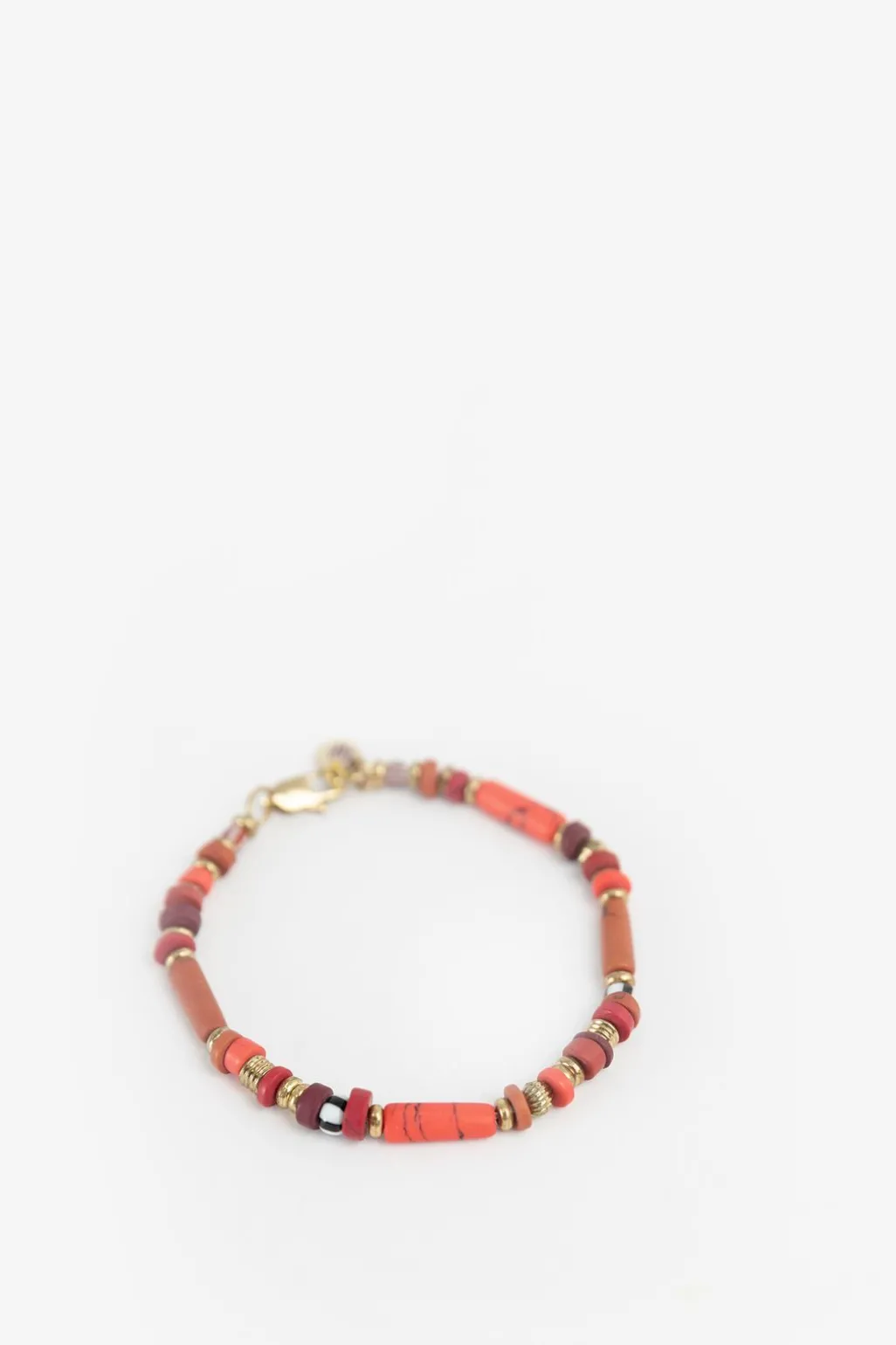 Donkerbruine beads armband