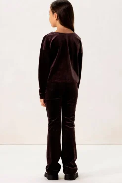 Donkerbruine flared legging