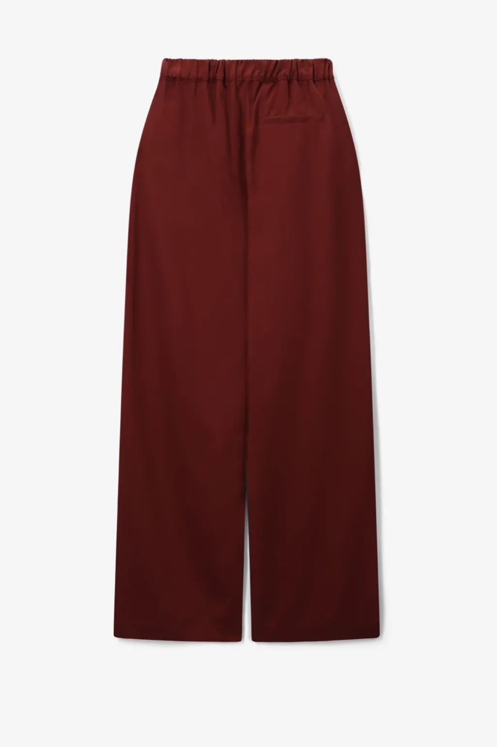 Donkerbruine high waist wide leg broek